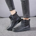 thumbnail image 1 of Tejiojio Clearance Women's Casual Flat Retro Lace-up Boots Side Zipper Round Toe Shoes Boots, 1 of 6