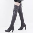 thumbnail image 1 of Tejiojio Clearance Women's Over The Knee Thigh High Chunky Heel Boots Long Stretch Sexy Fall Winter Boots, 1 of 9