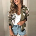 thumbnail image 1 of Tejiojio Coats Clearance Womens Ladies Casual O Neck Retro Floral Zipper Up Jacket Casual Coat Outwear, 1 of 7