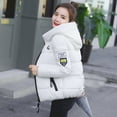 thumbnail image 1 of Tejiojio Coats Womens Quilted Padded Puffer- Bubble Winter Coat Hooded Jacket Warm Plus, 1 of 7