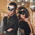 thumbnail image 1 of Tejiojio Couple Masquerade Masks Polyvinyl Chloride Party Mask Halloween Costume Mask Mardi Gras Mask for Couples Women and Men, 1 of 6