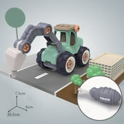 Tejiojio Disassemb Of Construction Vehicle Excavator Diy Nut Building Construction Toy