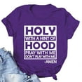 thumbnail image 1 of Tejiojio Essentials Short Sleeve Clearance Lady's Summer T-Shirt Women Casual Letters Print Shirt Tee Tops Tunic, 1 of 3