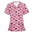 thumbnail image 1 of Tejiojio Essentials Short Sleeve Clearance Lady's Summer T-Shirt Women V-neck Tops Working Uniform Blouse, 1 of 3