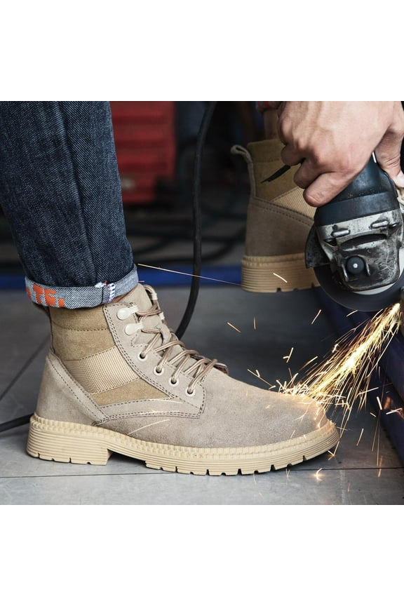 Fall Comfortable Industrial Men's Steel Boots Safety Boots Construction Non Slip Boots Indestructible Men's Work Boots