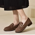 thumbnail image 1 of Tejiojio Fall Clearance Fashion Boots For Women Low Heel Slip Chunky Heel Short Booties, 1 of 6