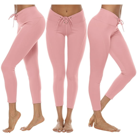 Tejiojio Fall Clearance Funny Women's Drawstring High Waist Stretch Strethcy Fitness Leggings Yoga Pants