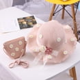 thumbnail image 1 of Tejiojio Fall Girls 2-8 Age Straw Hat Tourism Sun Hat Flower Children Sun Hat And Bag Set, 1 of 2