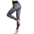 thumbnail image 1 of Tejiojio Fall Sport Yoga Printed Mid Thigh Stretch Cotton Span High Waist Long Active Leggings, 1 of 4