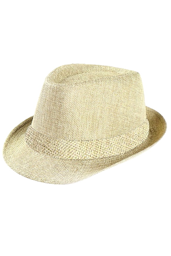 Fall Clearance Unisex Gangster Cap Beach Sun Straw Band Sunhat
