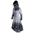 thumbnail image 1 of Tejiojio Fall Women Loose Tops Sweater Large Size Coat Retro Dress Hooded Elasticity, 1 of 3