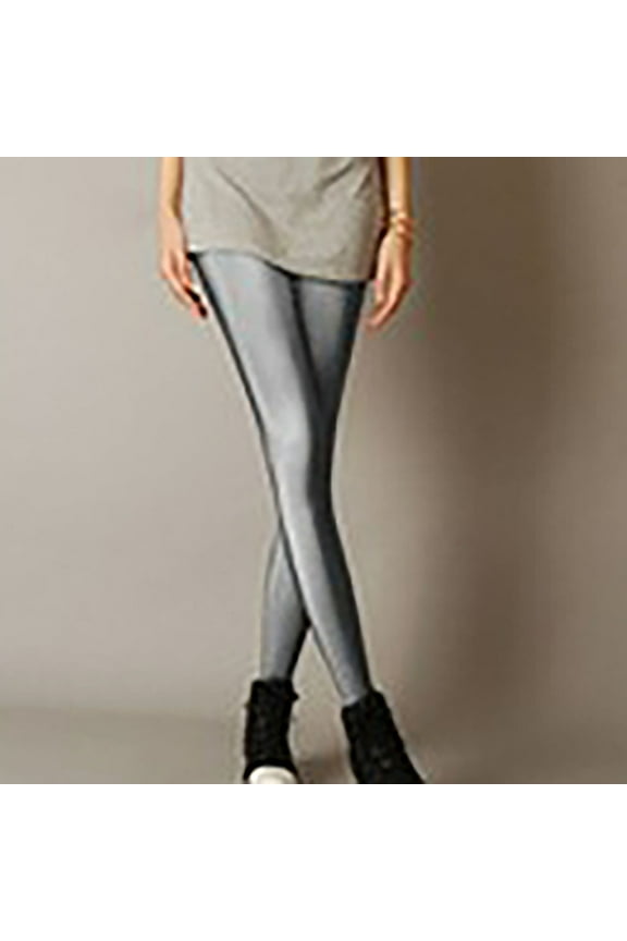 Fall Women's Elastic Cropped Trousers Slimming Candy Color Fluorescent Leggings