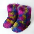 thumbnail image 1 of Tejiojio Fall Women's Fashion Color Imitation Animal Boots Plus Cashmere Boots Snow Boots, 1 of 7