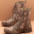 thumbnail image 1 of Tejiojio Fall Clearance Women's Ladies Fashion Casual Square Long Ankle Boots Slip On Shoes, 1 of 3