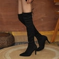 thumbnail image 1 of Tejiojio Fall Clearance Women's Shoes Laceing Pointed High Heels Leopard Fashion Resilience High Boots, 1 of 4