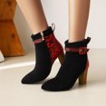 thumbnail image 1 of Tejiojio Fall Clearance Women's Snake Patterned Leather Belt Buckle High Heel Zipper Ankle Boots, 1 of 6