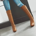 thumbnail image 1 of Tejiojio Fall Clearance Women's Winter Belt Buckle Side Zipper Warm Waterproof Platform Super High Heel Strap High Boots, 1 of 8