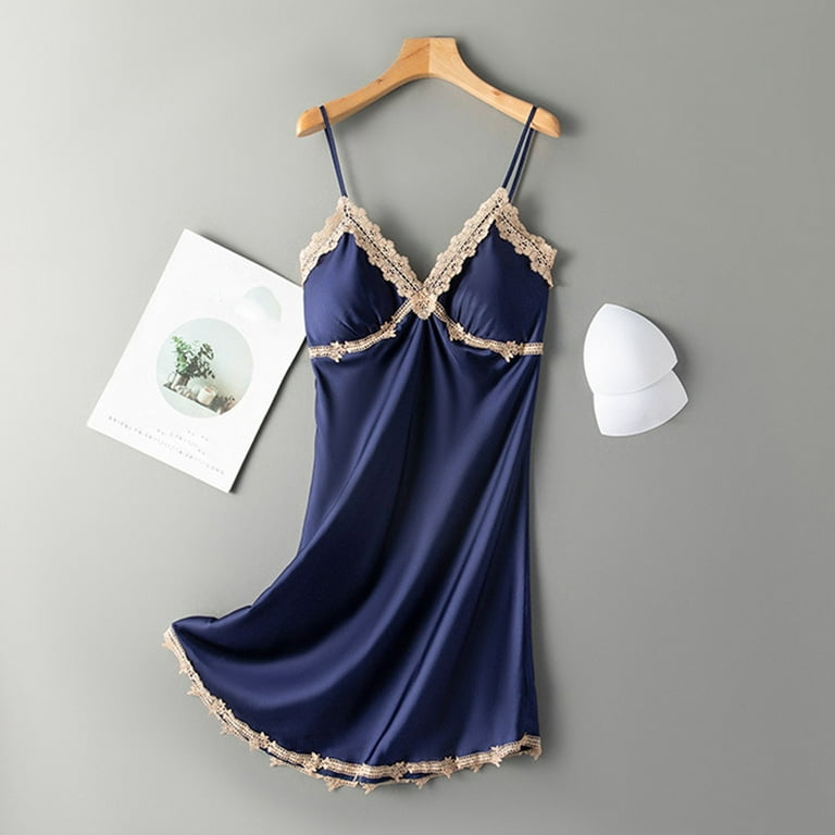 Tejiojio Fall Holiday Gift Finder Clearance Women Satin Sling Skirt Dress  Lingerie Home Wear Pajamas Nightdress 