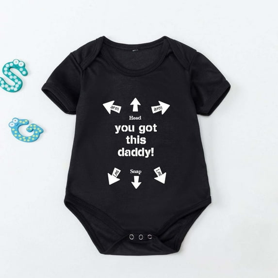 Tejiojio Girls and Toddlers'Soft Cotton Clearance Toddler Baby Girls Boys Short Sleeve Letter Print T-Shirt Jumpsuit Romper