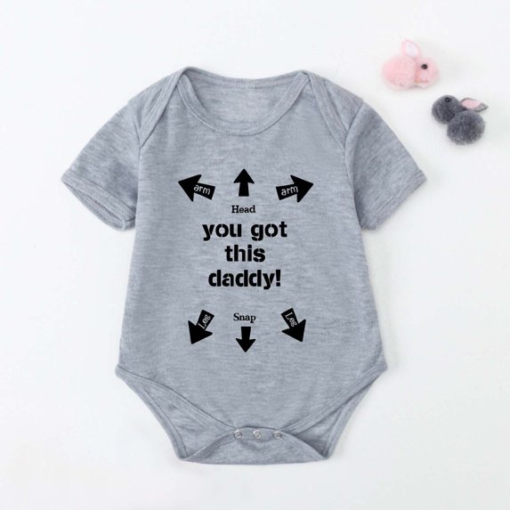 Tejiojio Girls and Toddlers'Soft Cotton Clearance Toddler Baby Girls Boys Short Sleeve Letter Print T-Shirt Jumpsuit Romper