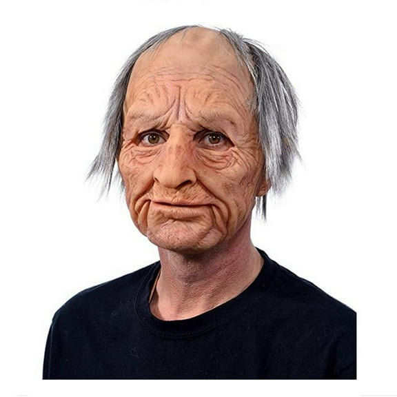 Tejiojio Halloween Holiday Funny Mask Supersoft Old Man Adult Mask