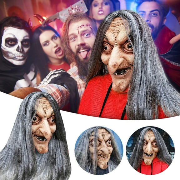 Tejiojio Halloween Witch Mask Room Escape Dress Up Fancy Dress Party Character Playing Props