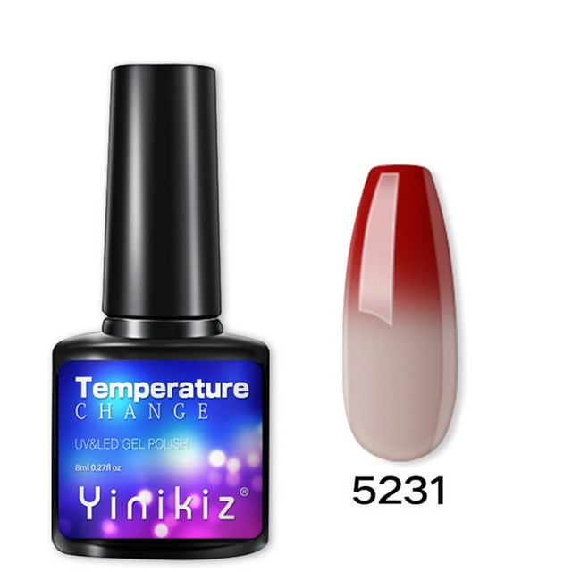 Tejiojio HoliDay Home Trends Temperature Change Nail Glue Gradient Phototherapy Nail Polish Glue Tool 8ml