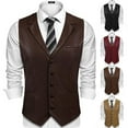 thumbnail image 1 of Tejiojio Independence Day Men Stripe Fashion Retro Have Pockets Single-breasted V-neck Tanks Tops Blouse, 1 of 4