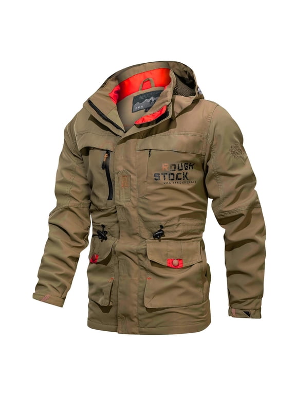 Man Overcoat Fall And Winter Men's Jacket Mid-length Casual Outdoor Hooded Plus Size Jacket Spring And Autumn Clothes
