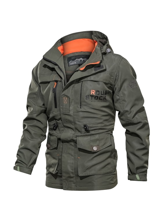 Man Overcoat Fall And Winter Clearance Men's Jacket Mid-length Casual Outdoor Hooded Plus Size Jacket Spring And Autumn Clothes