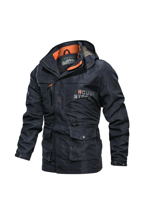 Man Overcoat Fall And Winter Men's Jacket Mid-length Casual Outdoor Hooded Plus Size Jacket Spring And Autumn Clothes