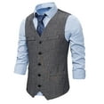 thumbnail image 1 of Tejiojio Man's Shirt Jacket Two Piece Set All Seaaon Clearance Men's Four Seasons Fashion Casual Suit Vest, 1 of 4
