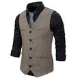 thumbnail image 1 of Tejiojio Man's Shirt Jacket Two Piece Set All Seaaon Men's Four Seasons Fashion Casual Suit Vest, 1 of 1