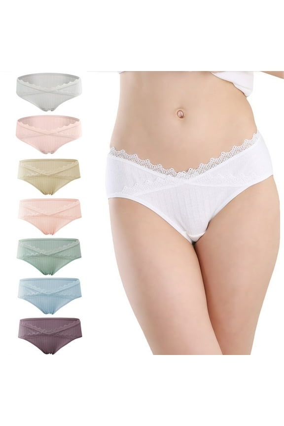 Maternity/Labor/Nursing Clothing Ladies Comfortable Prenatal Solid Color Large Size Abdominal Maternity Panties Low Waiste Underpants