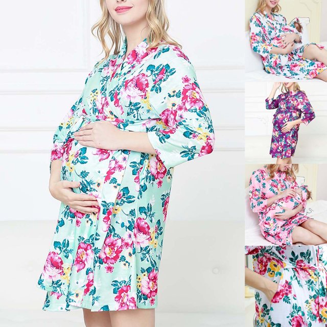 Tejiojio Maternity/Labor/Nursing Clothing Clearance Maternity Robe And
