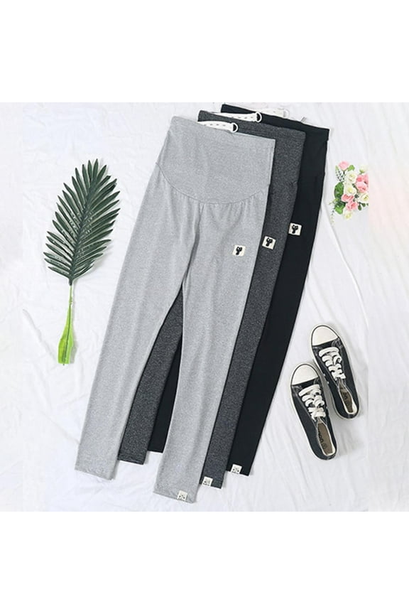 Maternity/Labor/Nursing Clothing Pregnant Womans Solid Long Pants Cat Sign Loose Adjustable Pants Leggings