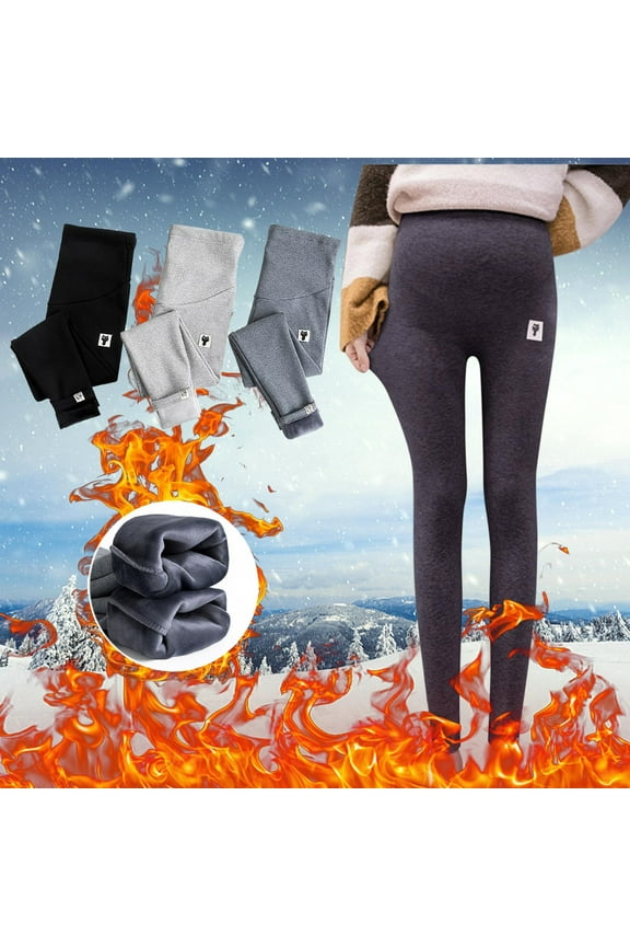 Maternity/Labor/Nursing Clothing Pregnant Womans Winter Leggings Plush Thickened Underlay Pants Over The Belly High Waist Pregnancy Pants