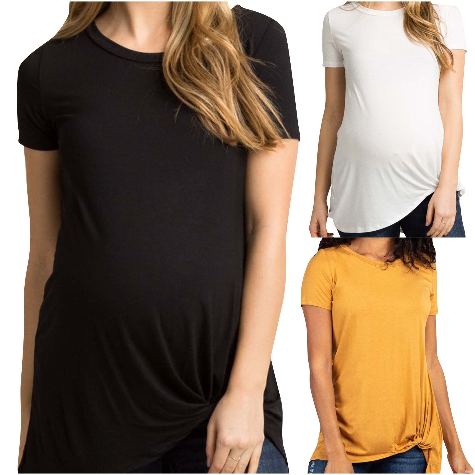 Tejiojio Maternitylabornursing Clothing Clearance Pregnant Women Clothes Short Sleeved Solid