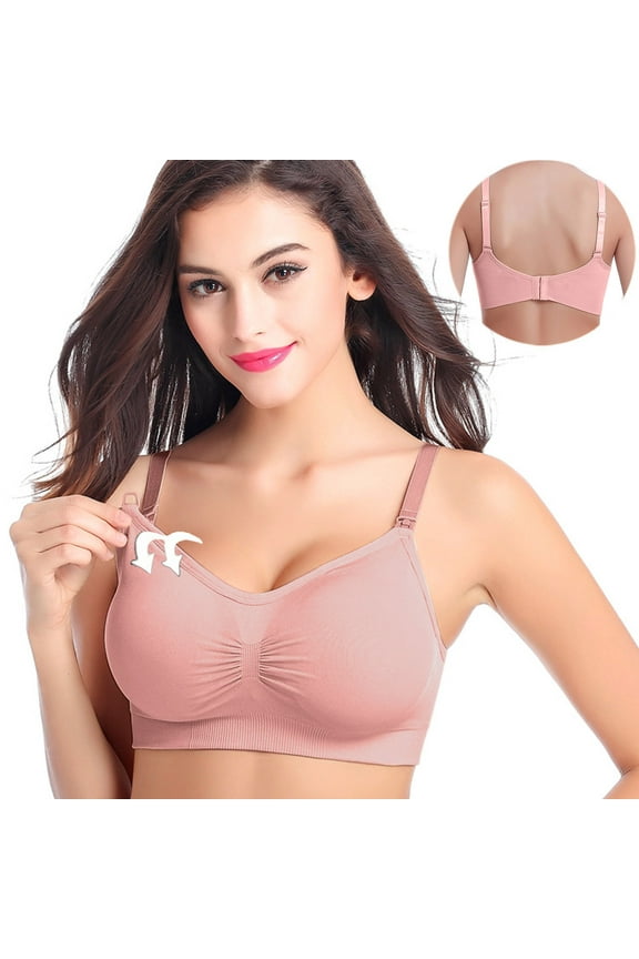 Maternity,Labor,Nursing Clothing Pregnant Women's Plain Color Bra Maternity Nursing Bras Vest Tops