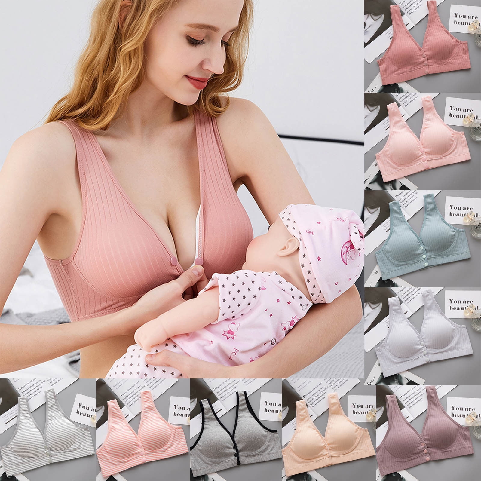 Tejiojio Maternity/Labor/Nursing Clothing Clearance Women Feeding Nursing  Pregnant Maternity Bra Breastfeeding Underwear