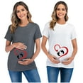 thumbnail image 1 of Tejiojio Maternity/Labor/Nursing Clothing Clearance Women Maternity Short Sleeve O-neck Letter Print T-shirt Tops Pregnancy Blouse, 1 of 6