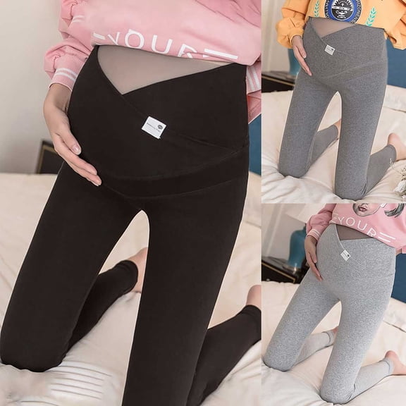 Tejiojio Maternity/Labor/Nursing Clothing Women Pregnant Gravida Loose Plus High Waist Leggings Stretchy Pencil Pants