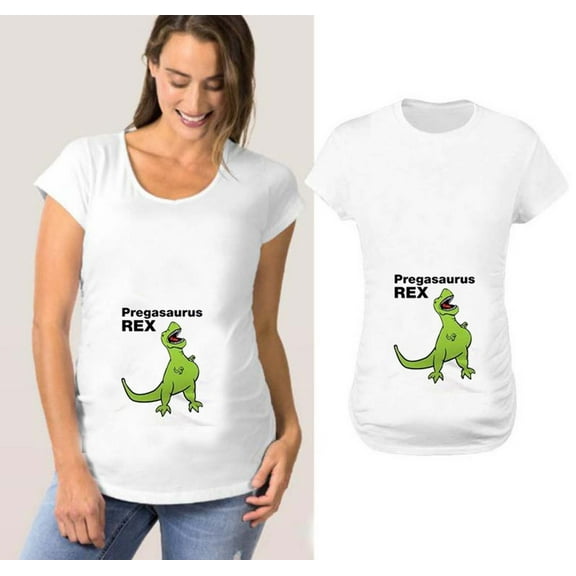 Tejiojio Maternity/Labor/Nursing Clothing Women Short Sleeve Pregnant Maternity Letter Printing Cartoon Print Tops