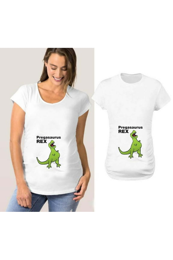 Maternity/Labor/Nursing Clothing Women Short Sleeve Pregnant Maternity Letter Printing Cartoon Print Tops