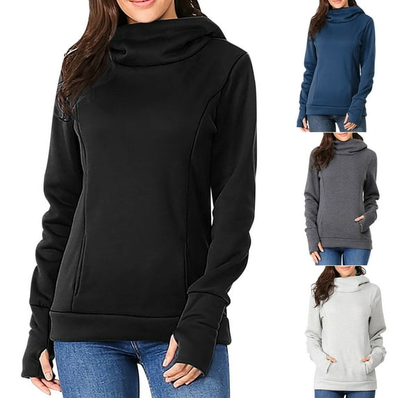 Tejiojio Maternity/Labor/Nursing Clothing Savings Women Wear High-Necked, Slanted Zipped And Long Sleeves Blouse