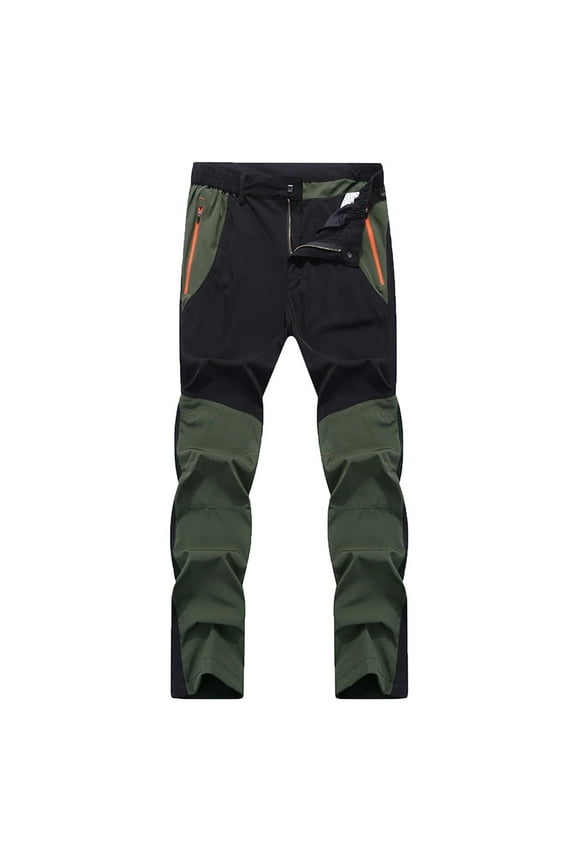 Men's and Big Men's Relaxed Fit Men's Fashion Casual Outdoor Color Contrast Charging Trousers Fast Drying Breathable Moisture Wicking Wear-resistant Nylon Waterproof Elast Trousers Pants