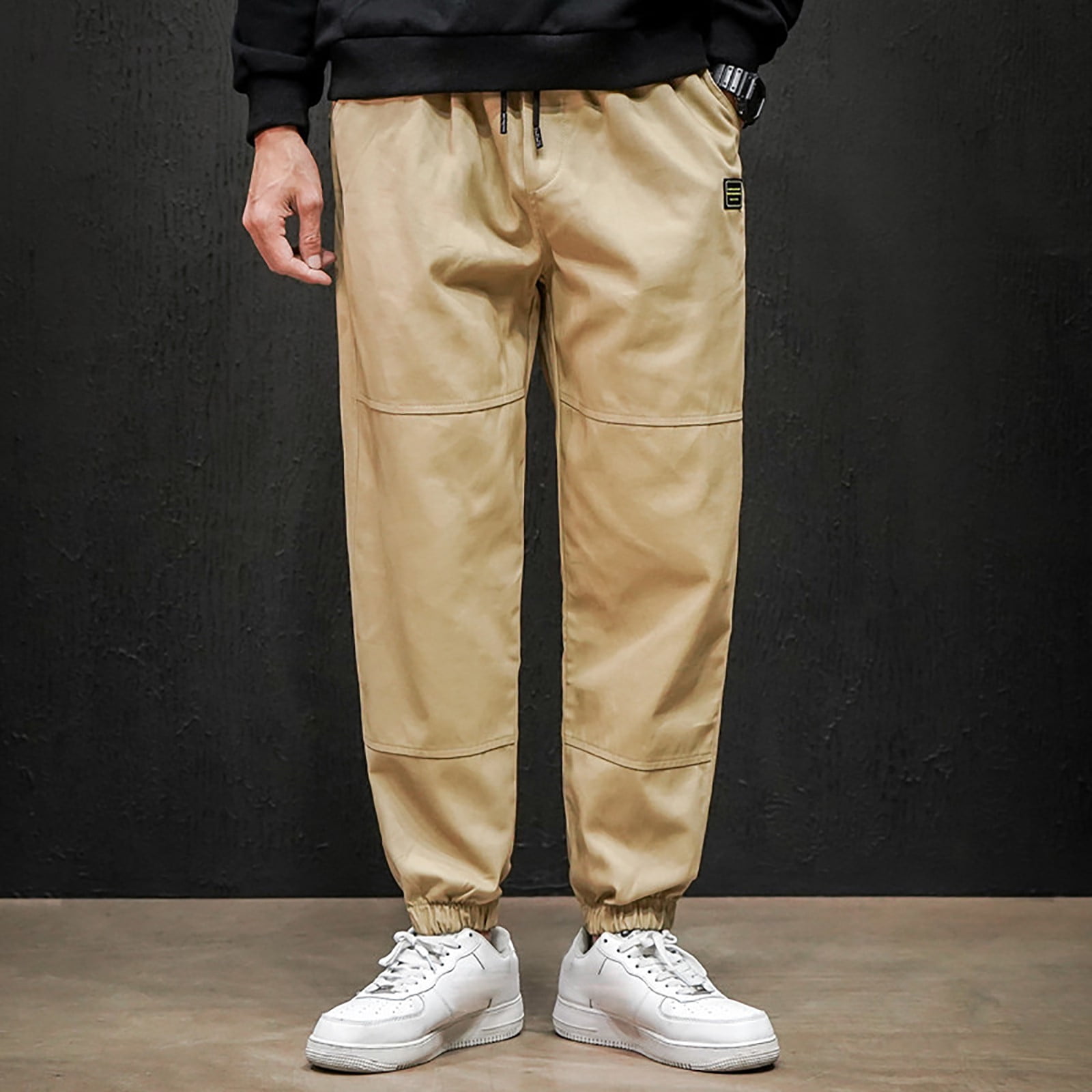 Tejiojio Men's and Big Men's Flat Front Comfort Waist Flex Pants Men ...