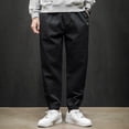 thumbnail image 1 of Tejiojio Men's and Big Men's Flat Front Comfort Waist Flex Pants Men Solid Color Casual Pants Drawstring Mouth Hiking Work Pants Outdoor Clothing, 1 of 8