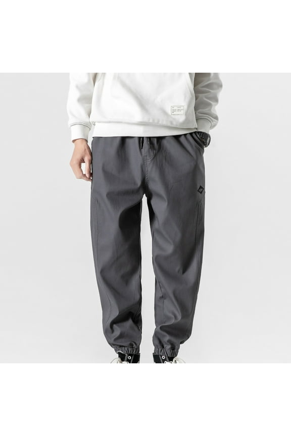 Men's and Big Men's Flat Front Comfort Waist Flex Pants Men's Fashion Classic Twill Relaxed Fit Work Wear Combat Safety Cargo Pants