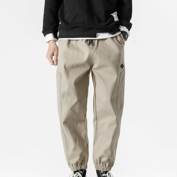 Tejiojio Men's and Big Men's Flat Front Comfort Waist Flex Pants Men's Fashion Classic Twill Relaxed Fit Work Wear Combat Safety Cargo Pants